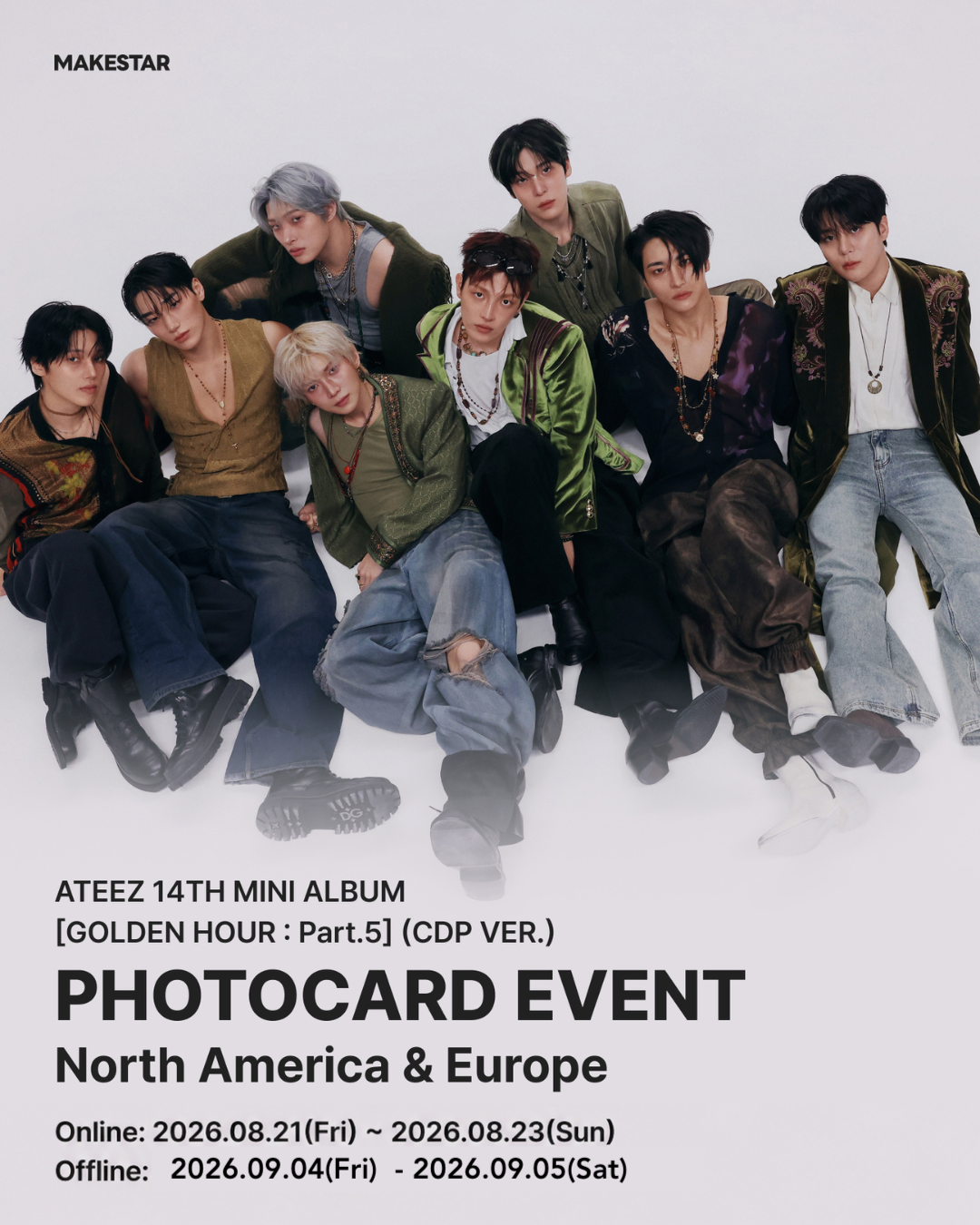 [MAKESTAR PREORDER EVENT] ATEEZ - GOLDEN HOUR : Part.5 [CDP]