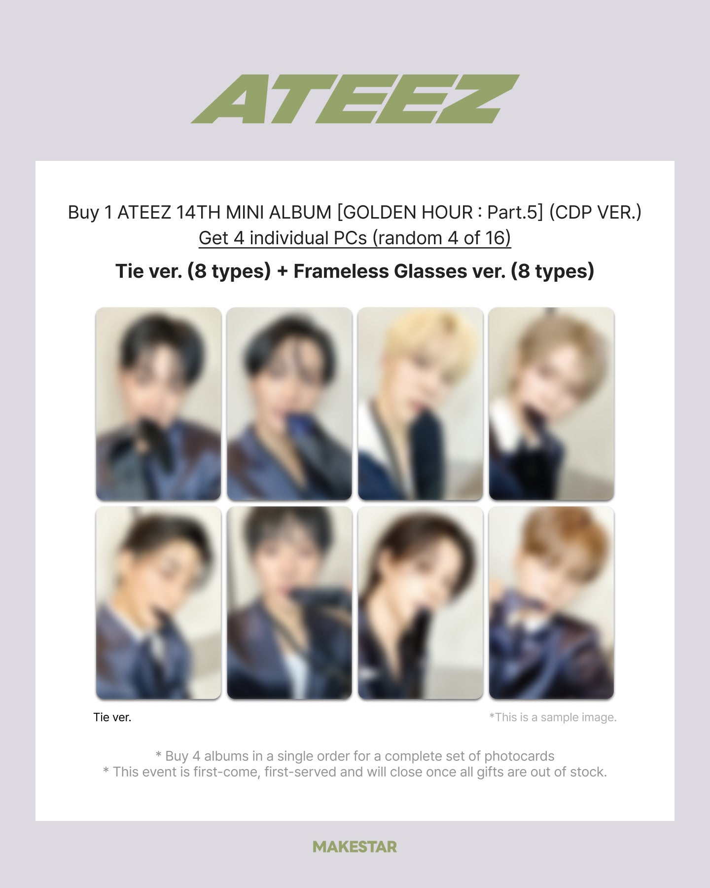 [MAKESTAR PREORDER EVENT] ATEEZ - GOLDEN HOUR : Part.5 [CDP]
