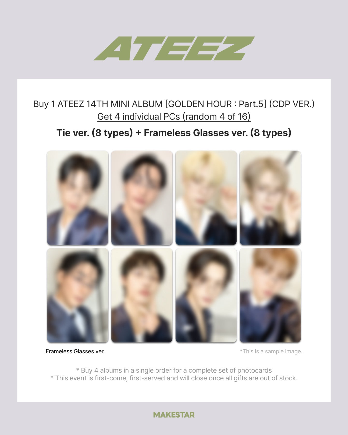 [MAKESTAR PREORDER EVENT] ATEEZ - GOLDEN HOUR : Part.5 [CDP]