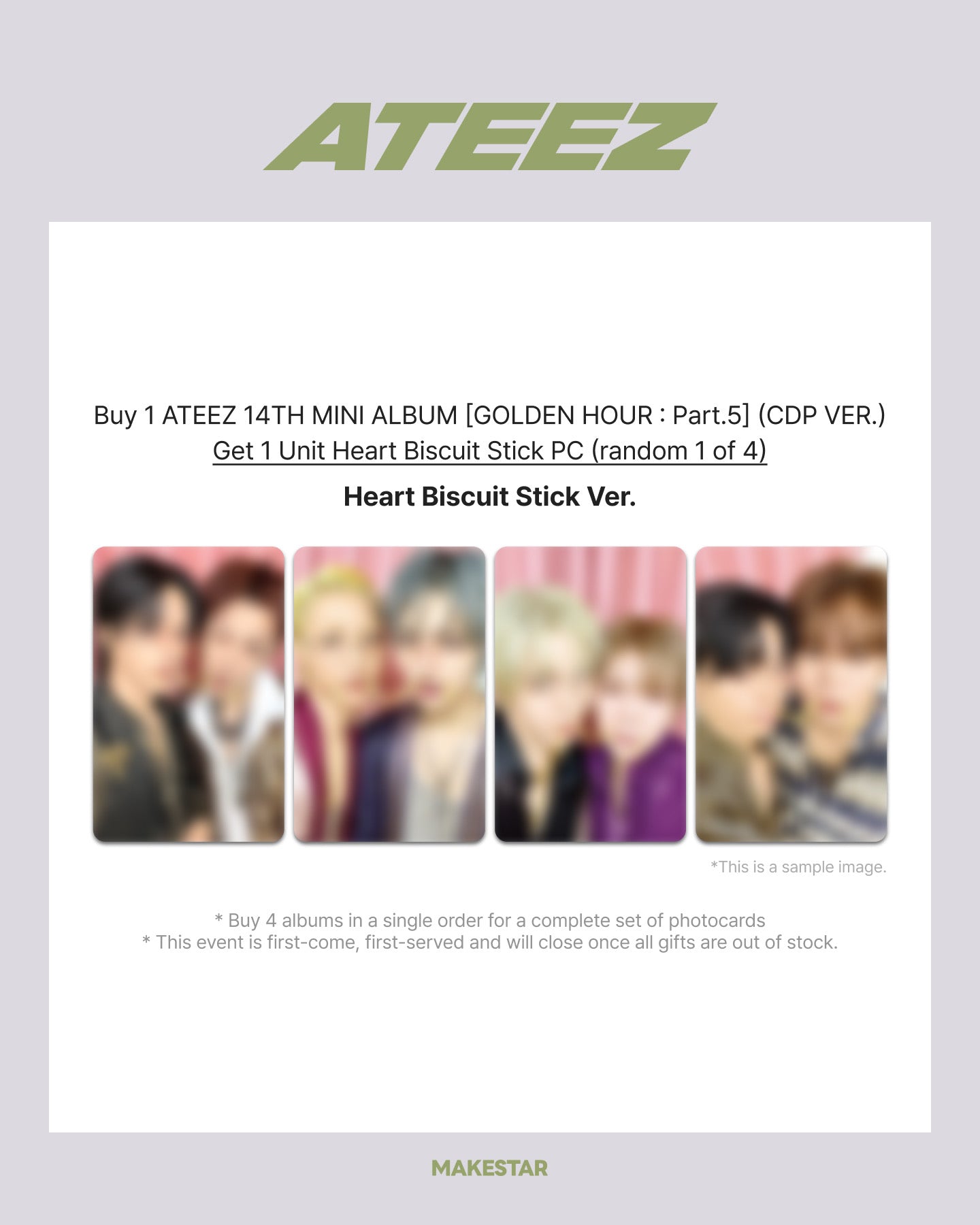 [MAKESTAR PREORDER EVENT] ATEEZ - GOLDEN HOUR : Part.5 [CDP]