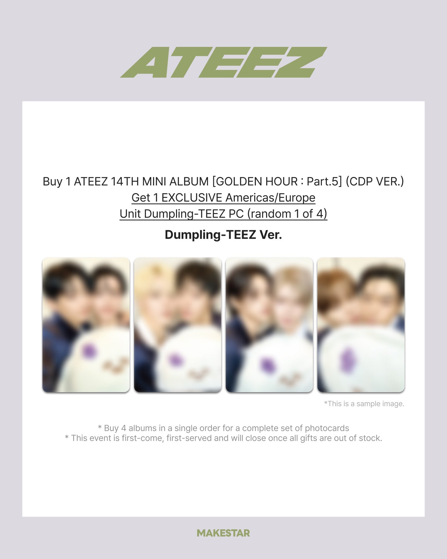 [MAKESTAR PREORDER EVENT] ATEEZ - GOLDEN HOUR : Part.5 [CDP]