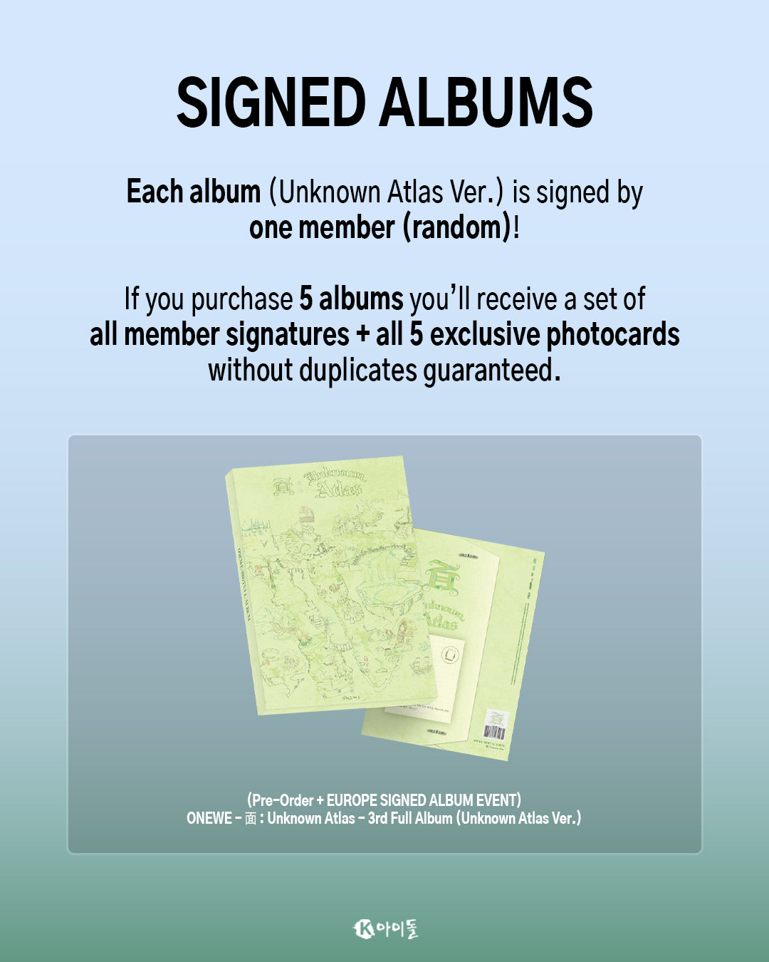 [K IDOL PREORDER EVENT] ONEWE - Unknow Atlas [UNKNOWN ATLAS] - 3rd full album