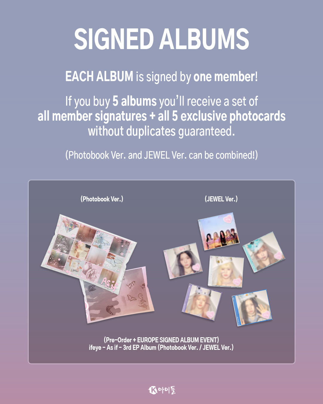 [K IDOL PREORDER EVENT] IFEYE - As If - 3rd EP album