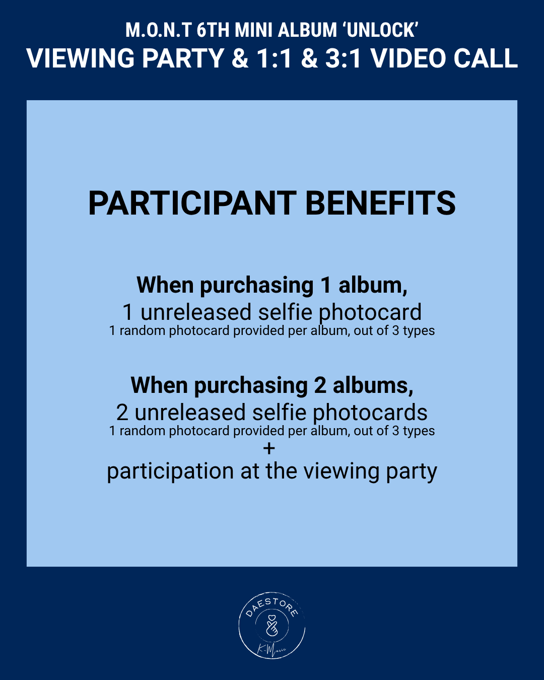 [VIDEO CALL EVENT] M.O.N.T - Unlock - 6th mini album