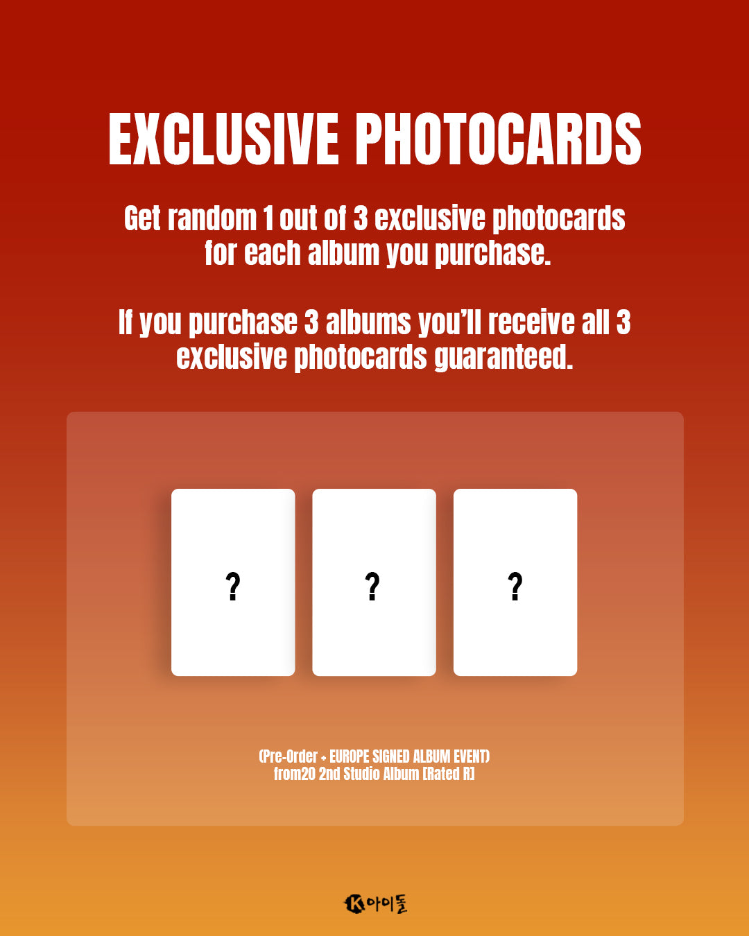 [K IDOL PREORDER EVENT] FROM20 - Rated R - 2nd full album