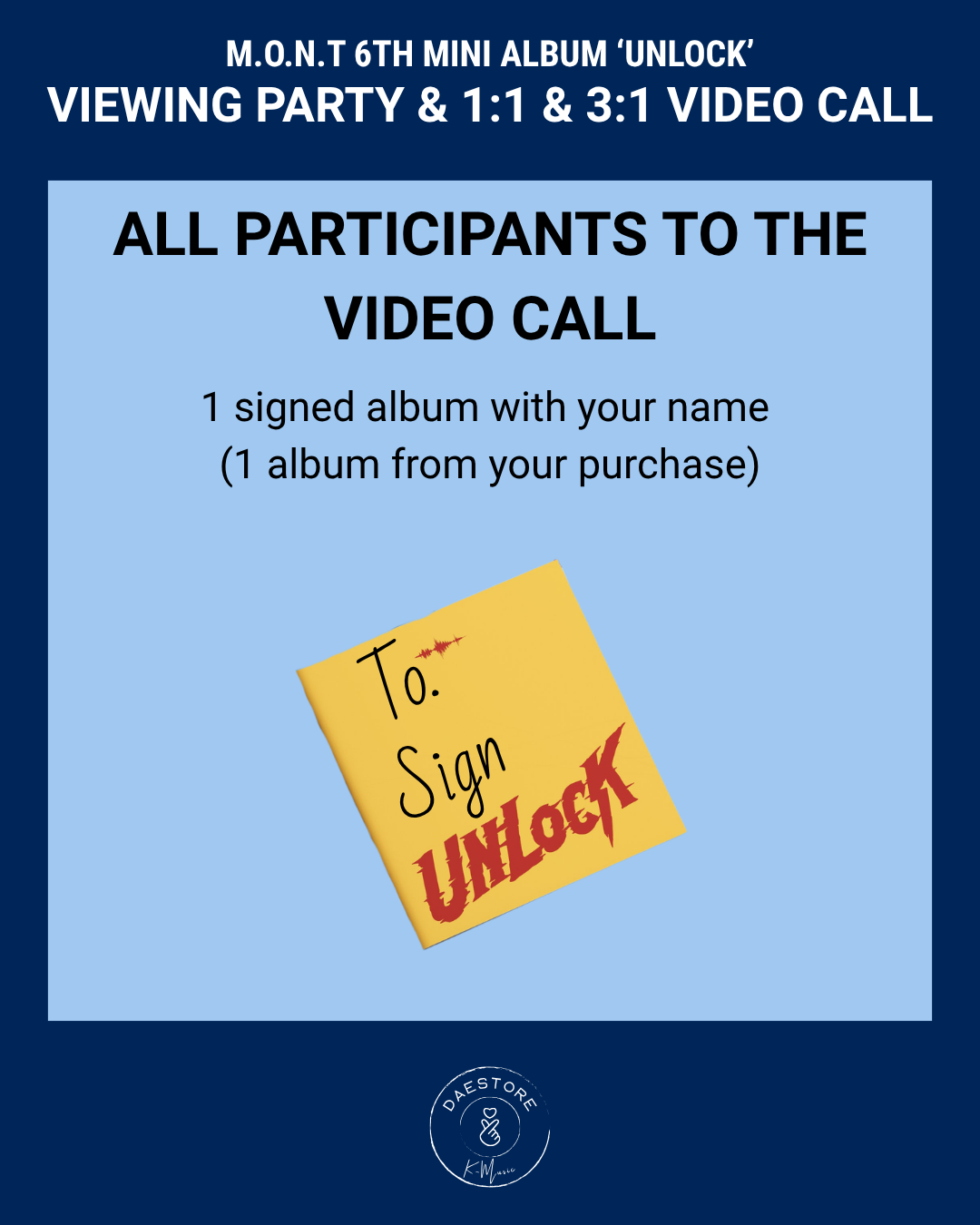 [VIDEO CALL EVENT] M.O.N.T - Unlock - 6th mini album