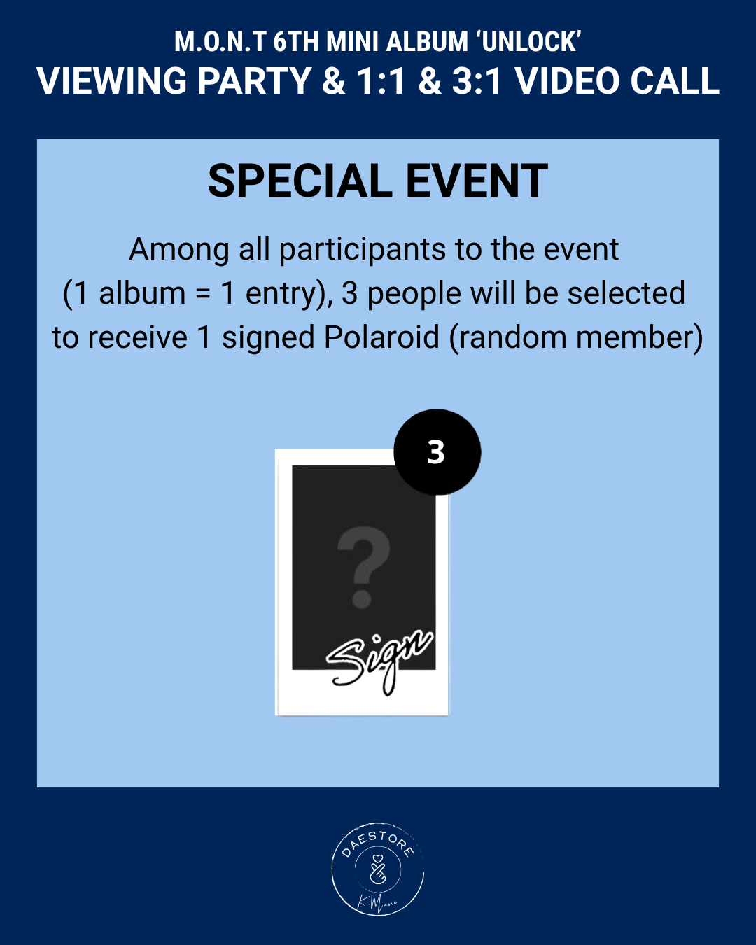 [VIDEO CALL EVENT] M.O.N.T - Unlock - 6th mini album