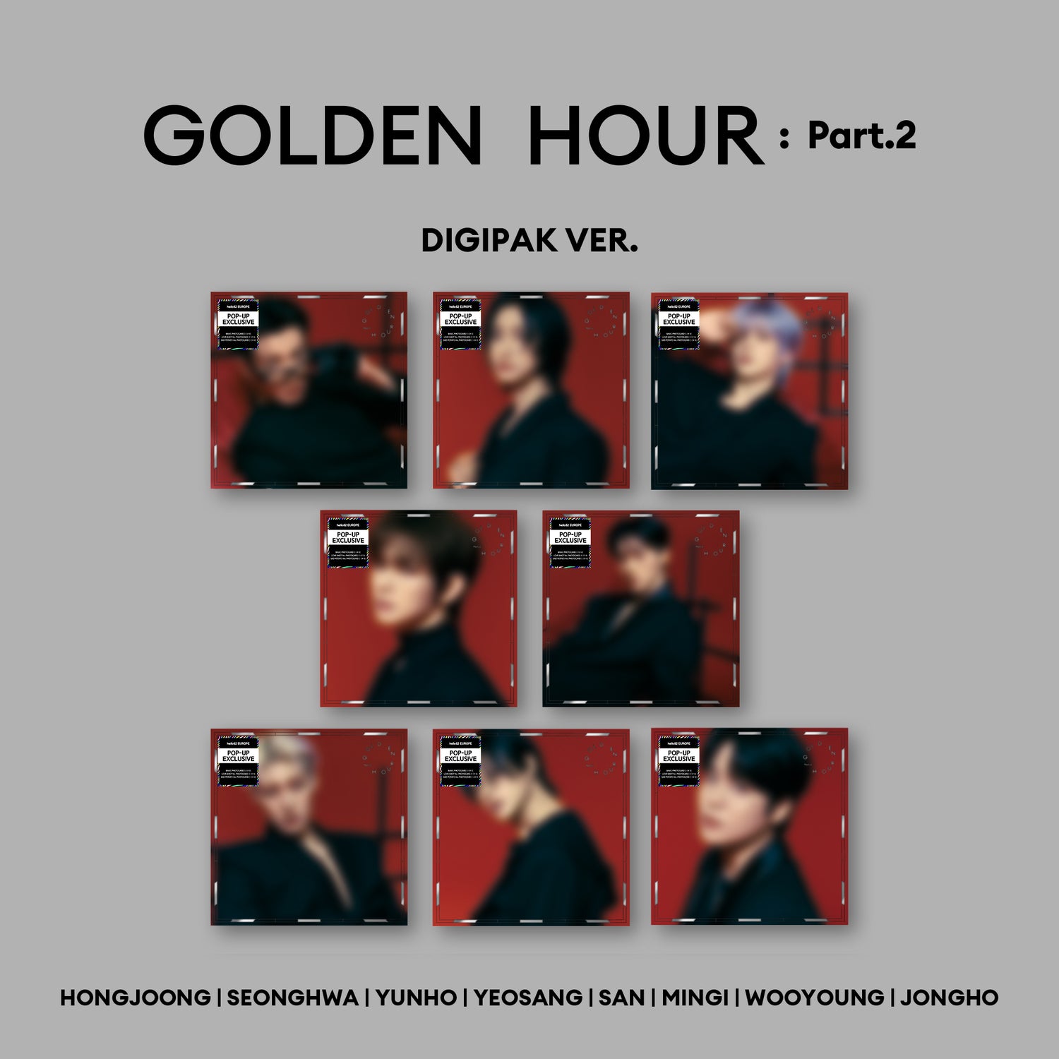 [hello82] ATEEZ - GOLDEN HOUR Part.2 [DIGIPACK][POP-UP EXCLUSIVE] - 11th mini album