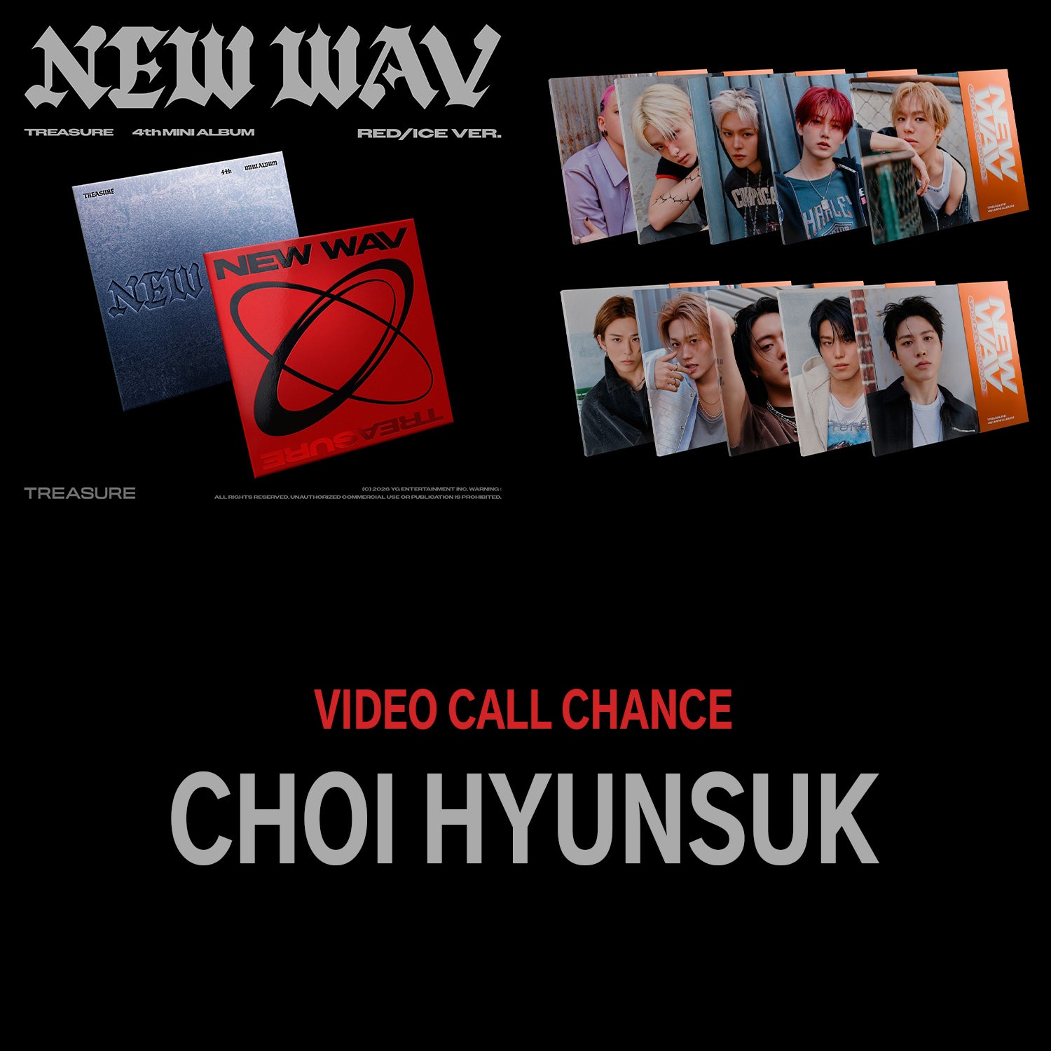 [1:1 VIDEO CALL EVENT - HYUNSUK] TREASURE - New Wav - 4th mini album