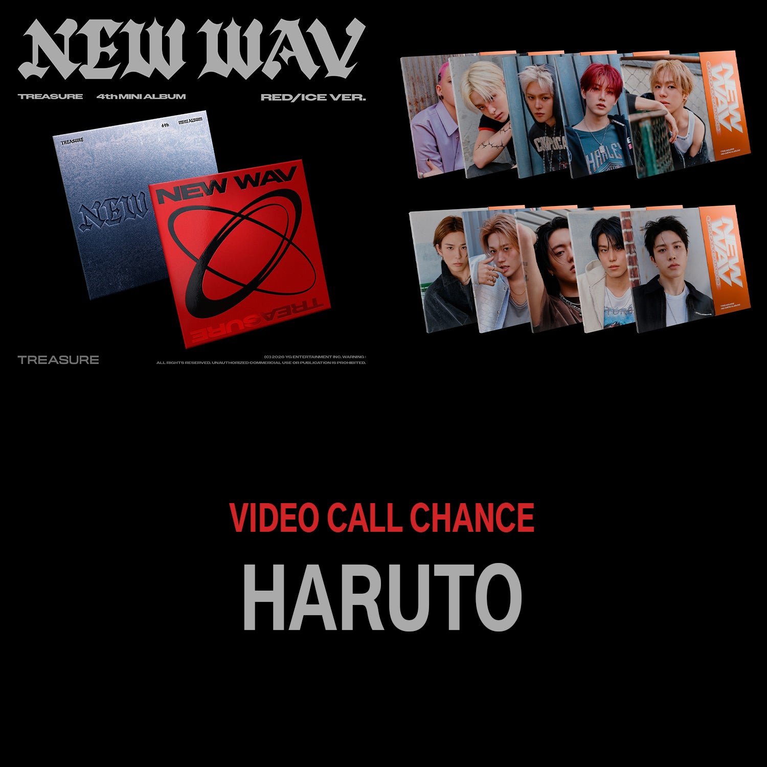 [1:1 VIDEO CALL EVENT - HARUTO] TREASURE - New Wav - 4th mini album