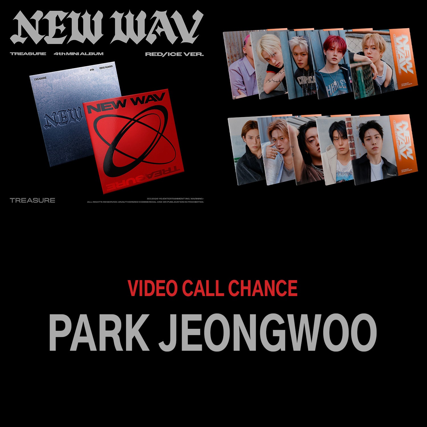 [1:1 VIDEO CALL EVENT - JEONGWOO] TREASURE - New Wav - 4th mini album
