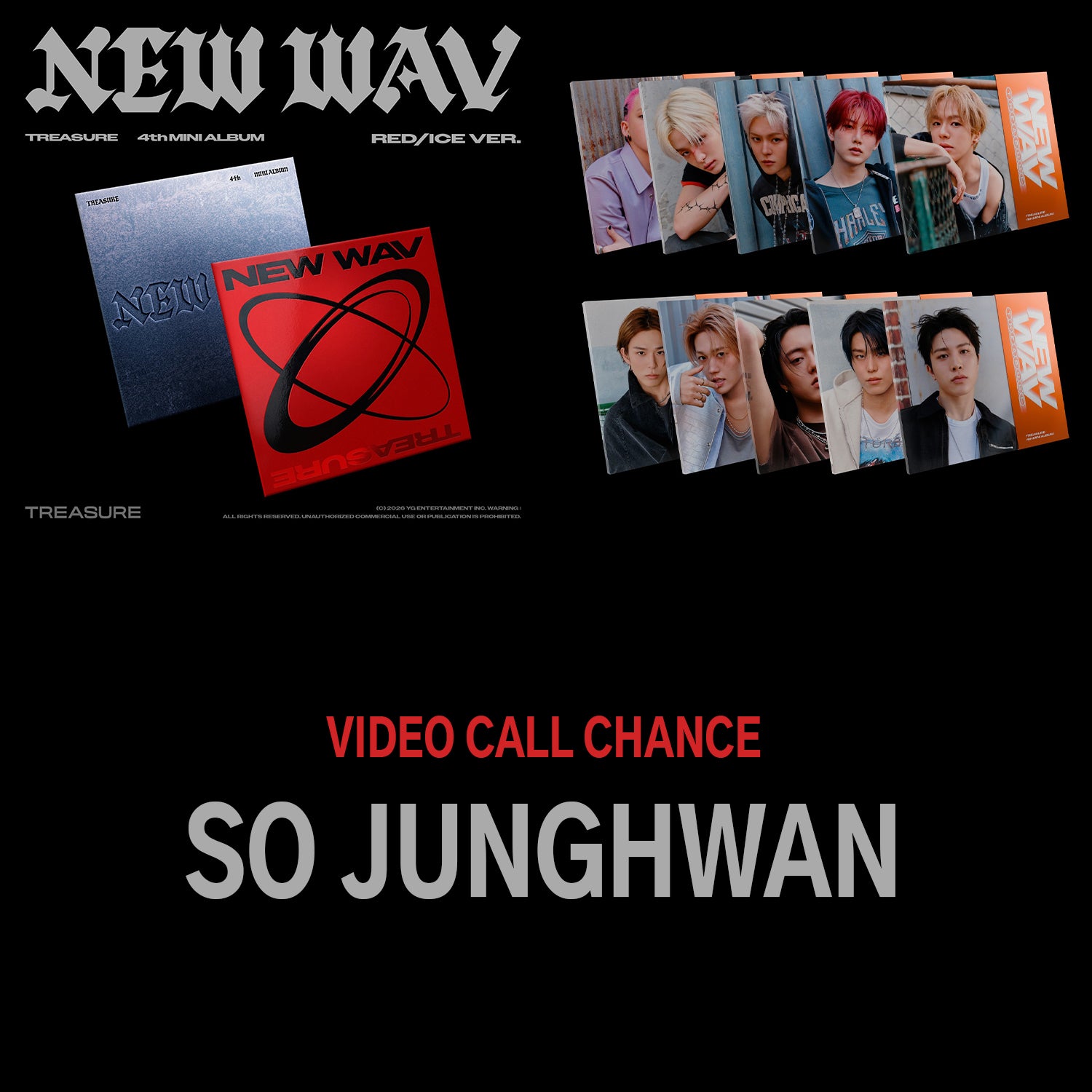 [1:1 VIDEO CALL EVENT - JUNGHWAN] TREASURE - New Wav - 4th mini album