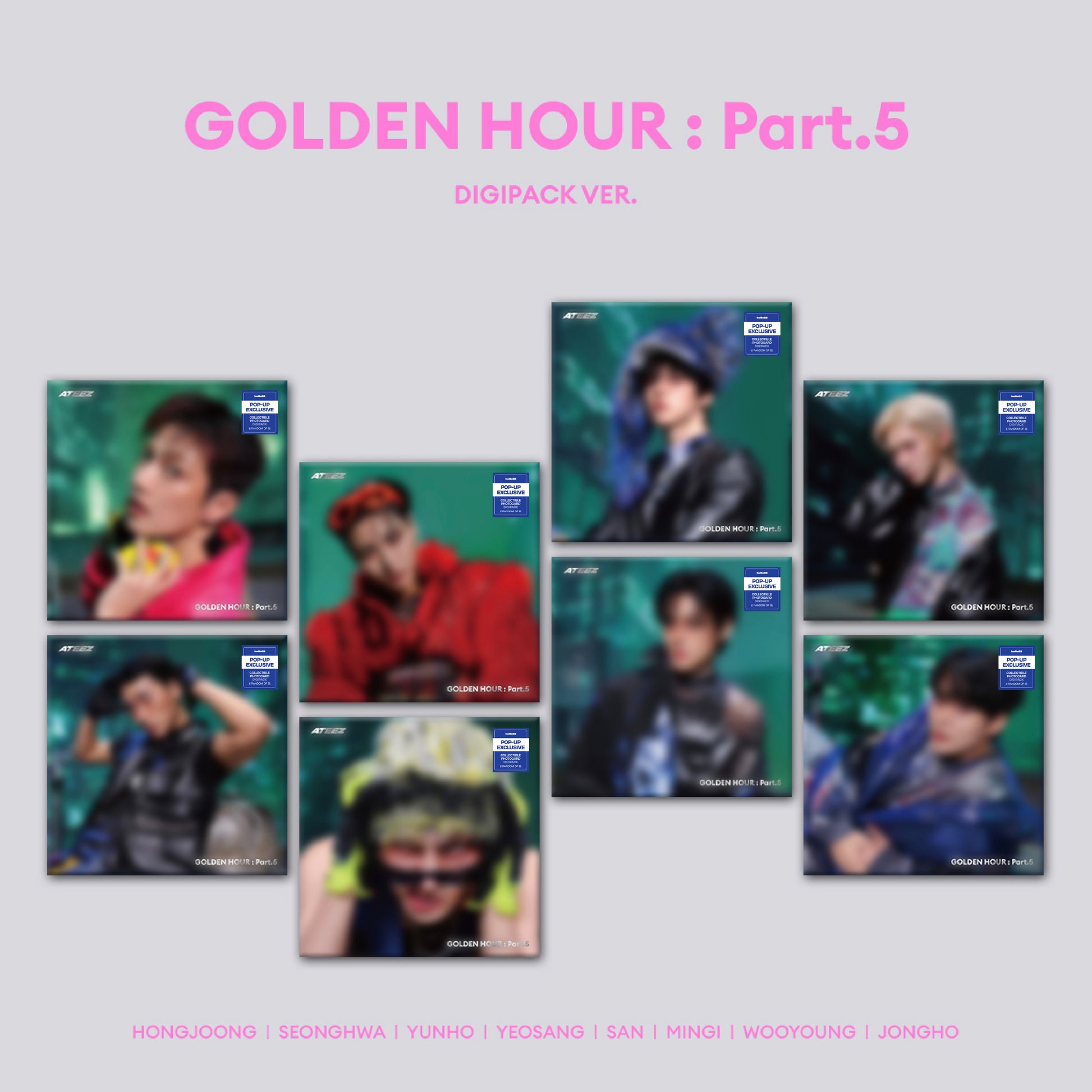 [PREORDER hello82] ATEEZ - GOLDEN HOUR : Part.5 (DIGIPACK VER.) - POP-UP Exclusive