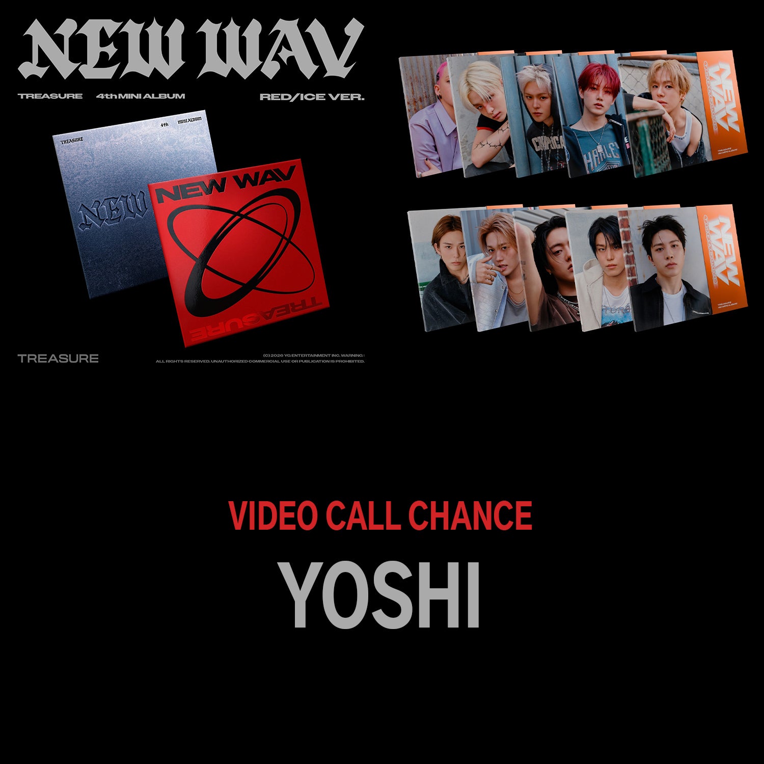 [1:1 VIDEO CALL EVENT - YOSHI] TREASURE - New Wav - 4th mini album