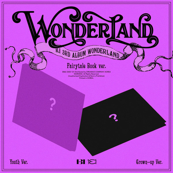 [PREORDER EVENT] B.I - Wonderland [FAIRYTALE BOOK] - 3rd regular album