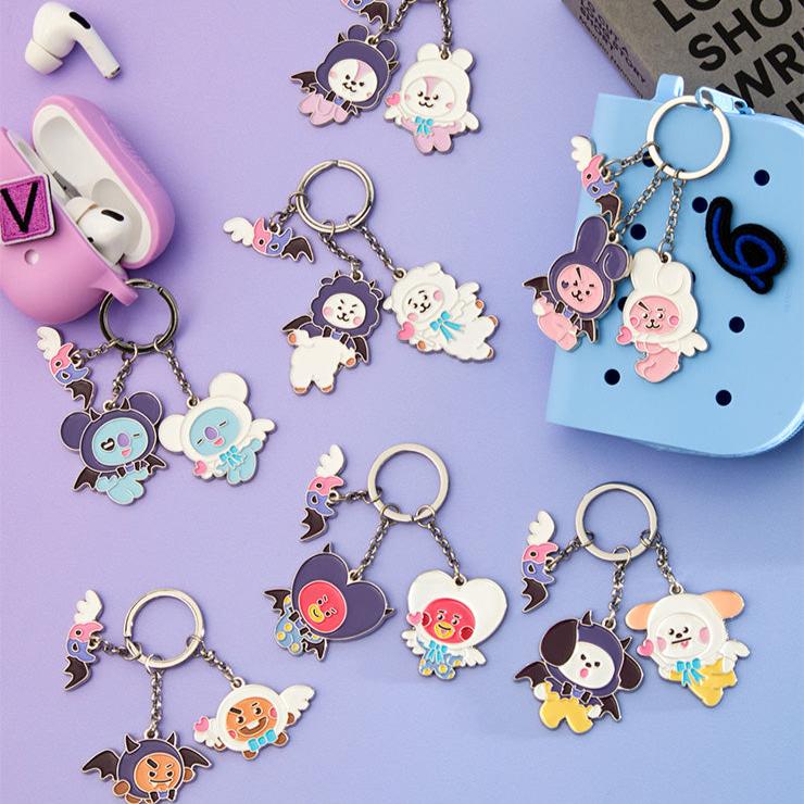 BT21 - Metal Keyrng Angel & Villain