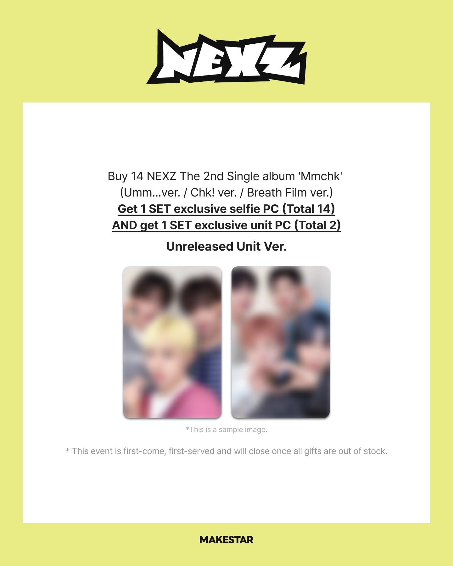 [MAKESTAR LUCKY DRAW EVENT] NEXZ - Mmchk - 2nd single album