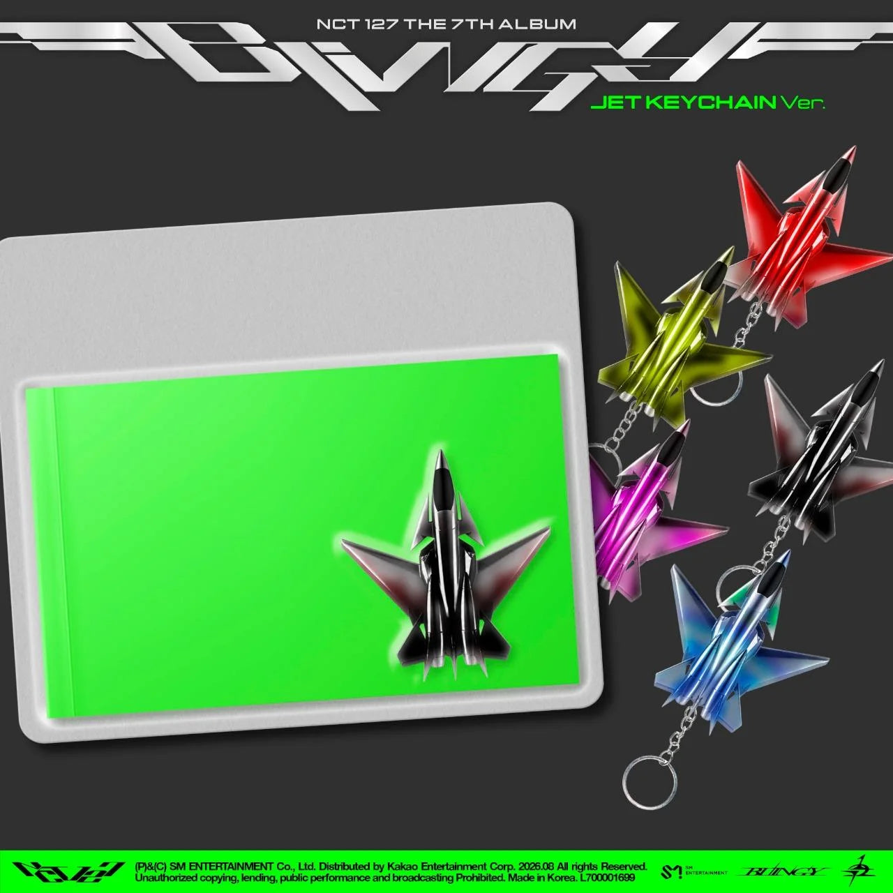[PREORDER] NCT 127 - Blingy [JET KEYCHAIN] - 7th full album