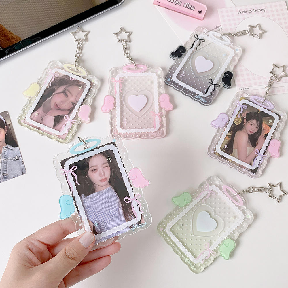 Photocard Holders - Cute Macaron Angel Wing Acrylic