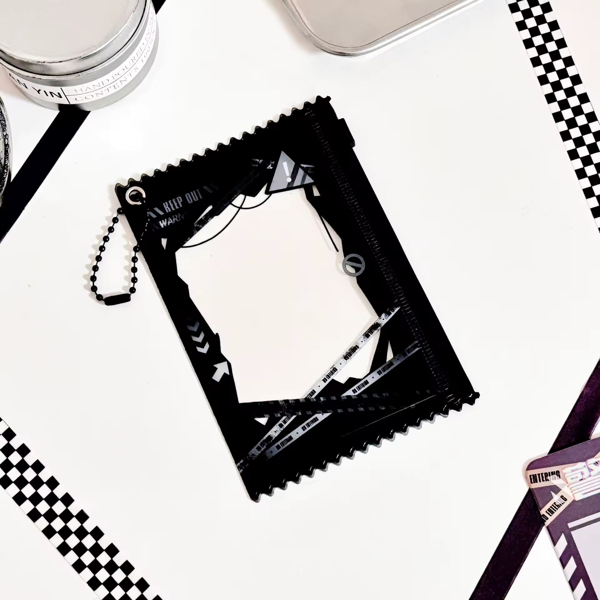 Photocard Holders - Small Black Zipper Pouch PVC