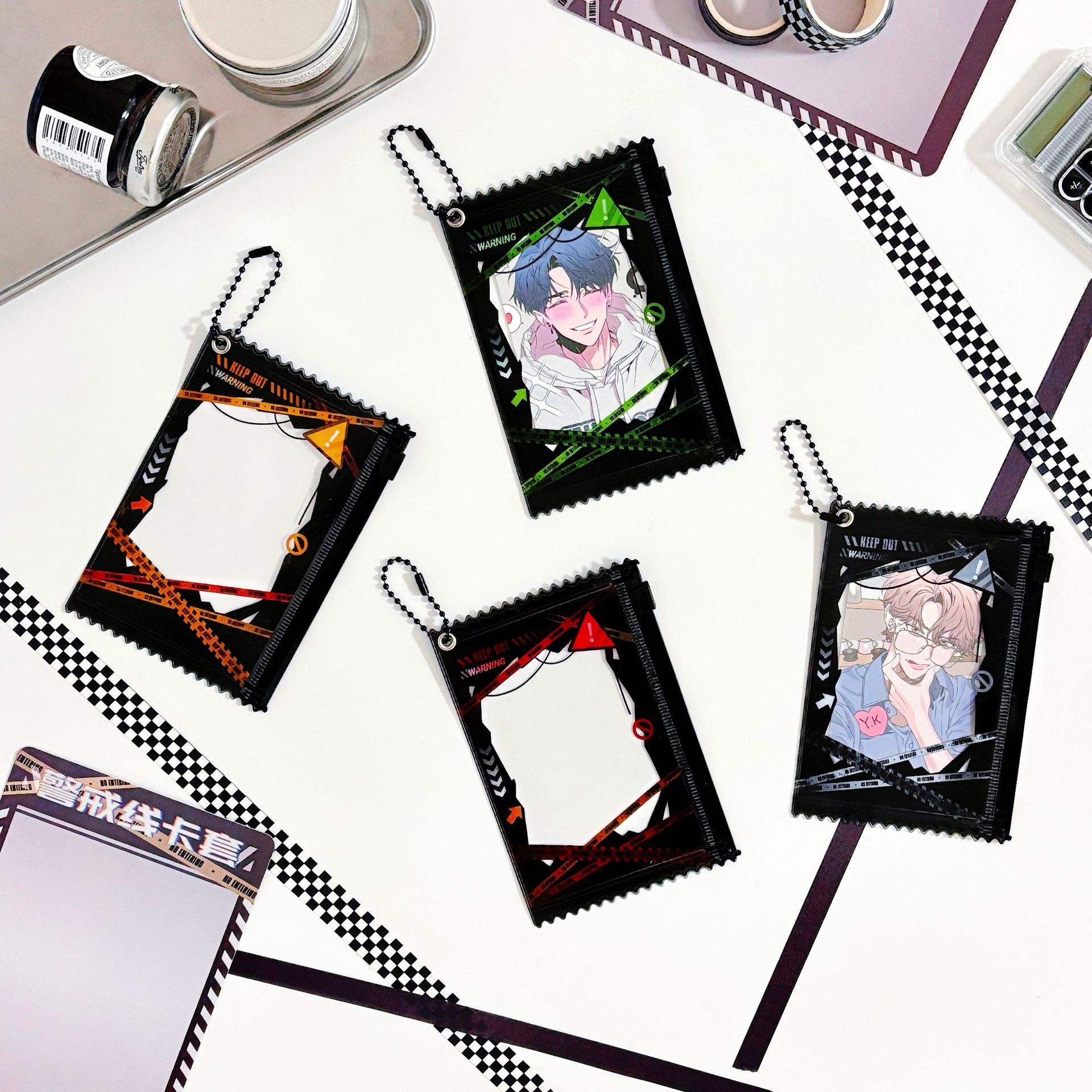 Photocard Holders - Small Black Zipper Pouch PVC
