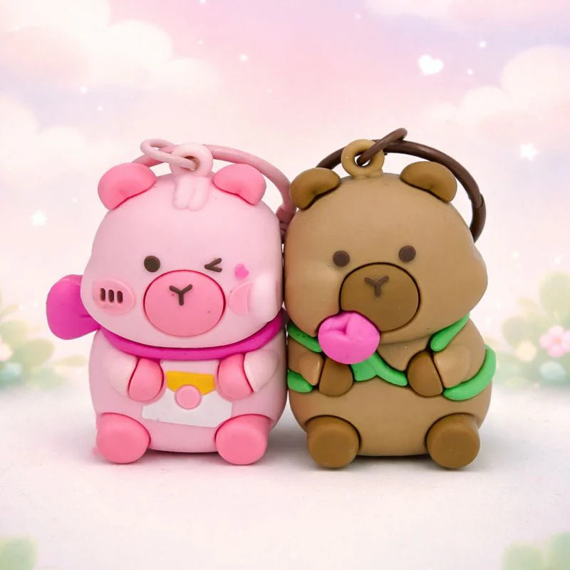 Porte-clés Duo Capybara