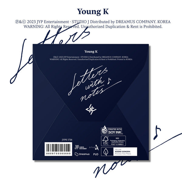 YOUNG K (DAY6) - Letters with Notes [DIGIPACK]