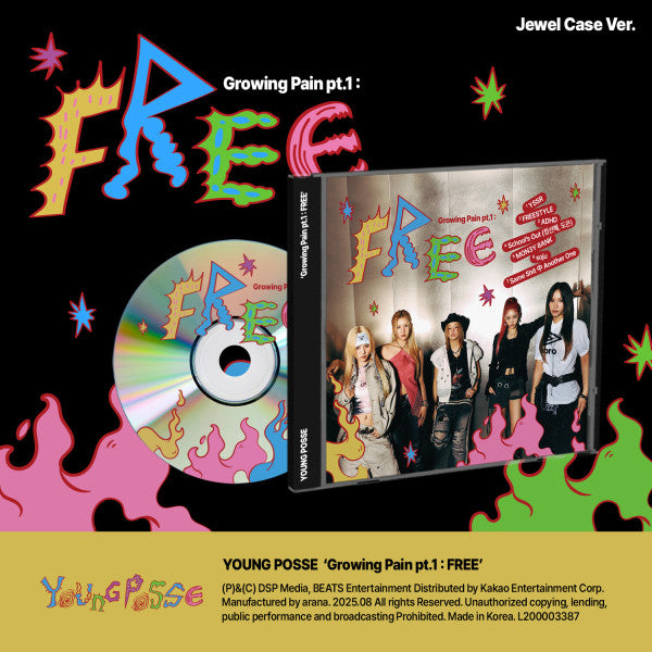 YOUNG POSSE - Growing Pain Part.1: Free [JEWELCASE]- EP album